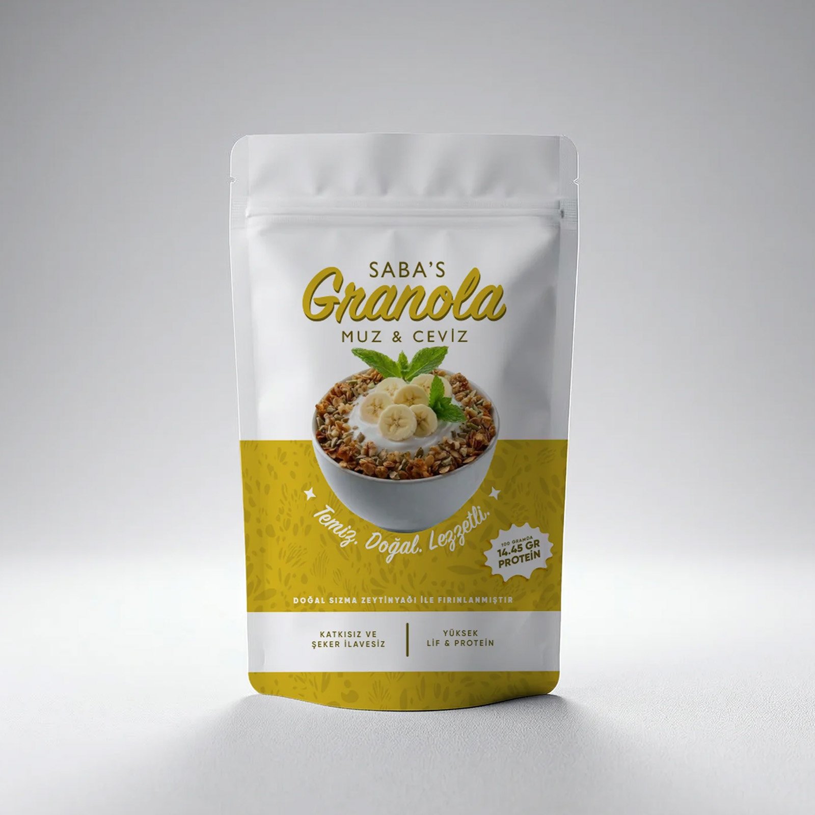 Muz & Ceviz Parçacıklı Doğal Granola (300 Gram)