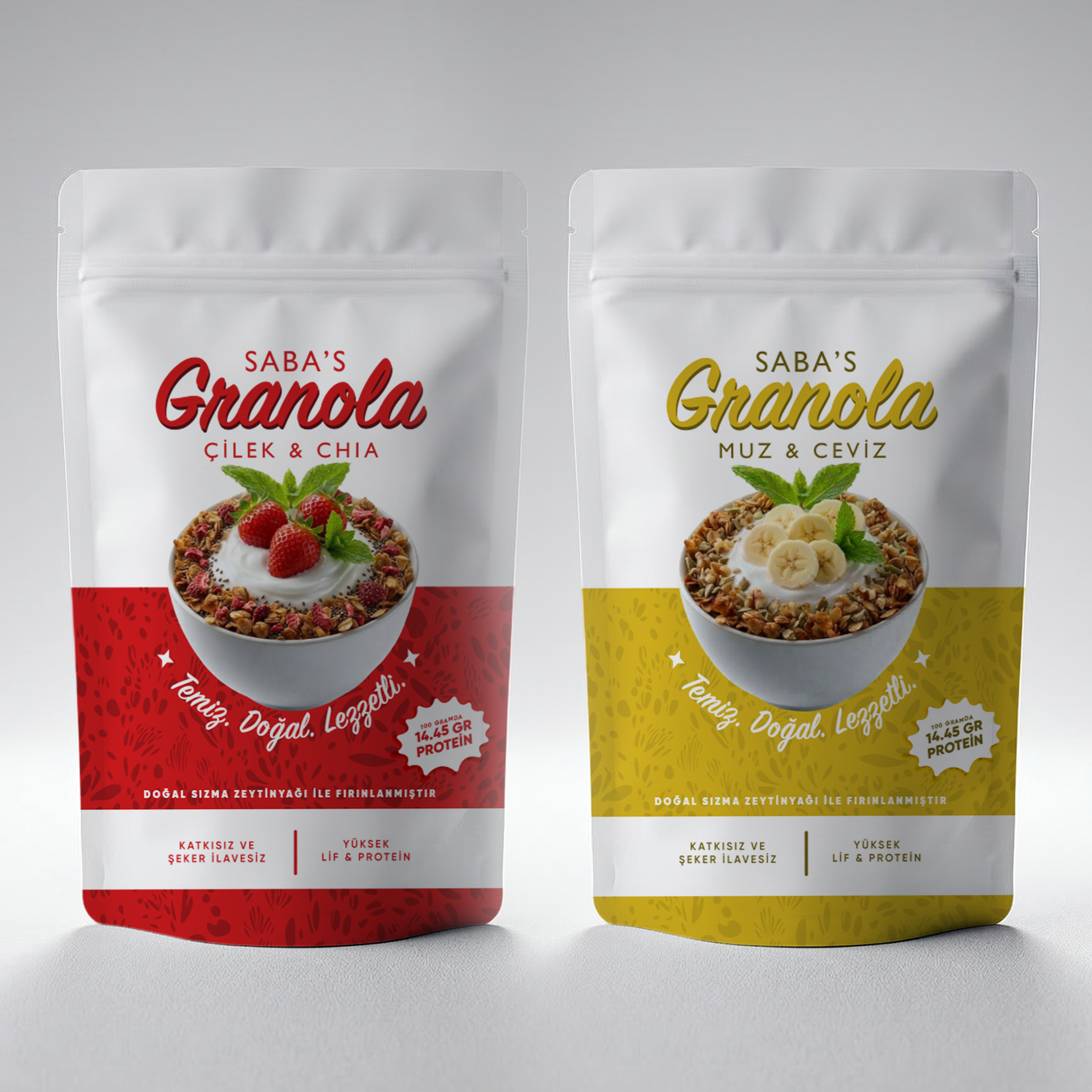 2'li Avantaj Paket Çilek - Chia & Muz - Ceviz 300 Gr X2